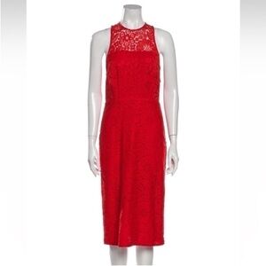 Rachel comey midi dress size 2 burnt orange floral dress sleeveless